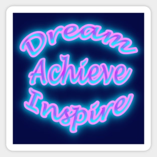 Dream Achieve Inspire Cotton Candy Colored Sticker